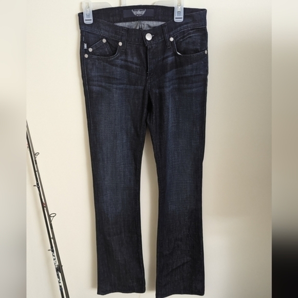 ROCK AND REPUBLIC KASANDRA Jeans Womens Size 27 Dark Wash Denim Long Pants - Picture 1 of 7